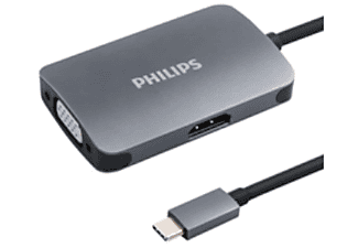PHILIPS Type C Alüminyum Kaplama 2 Port USB-C Docking