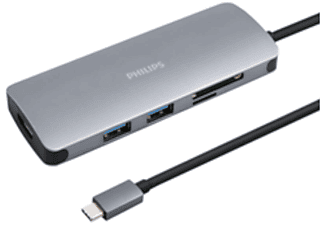 PHILIPS Multi- Çok Fonksiyonlu ALiminyum Alaşım Kaplamalı 5 Port USB-C Docking