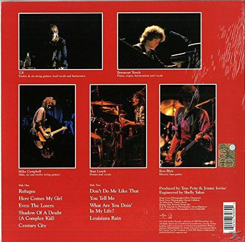 A Tom Petty album hátlapja a zenekar fotóival.