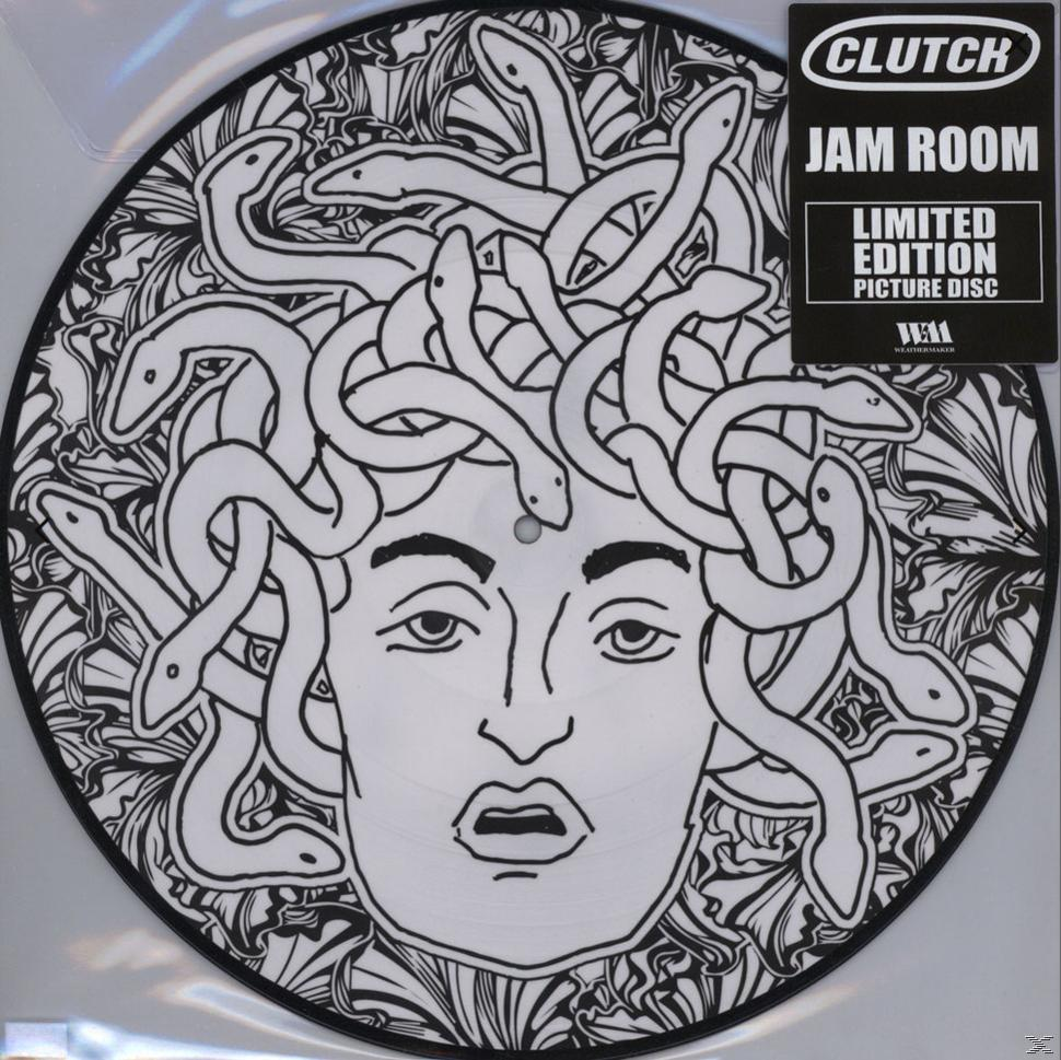 Clutch Jam Room képkorong Medusa fejével és kígyókkal.