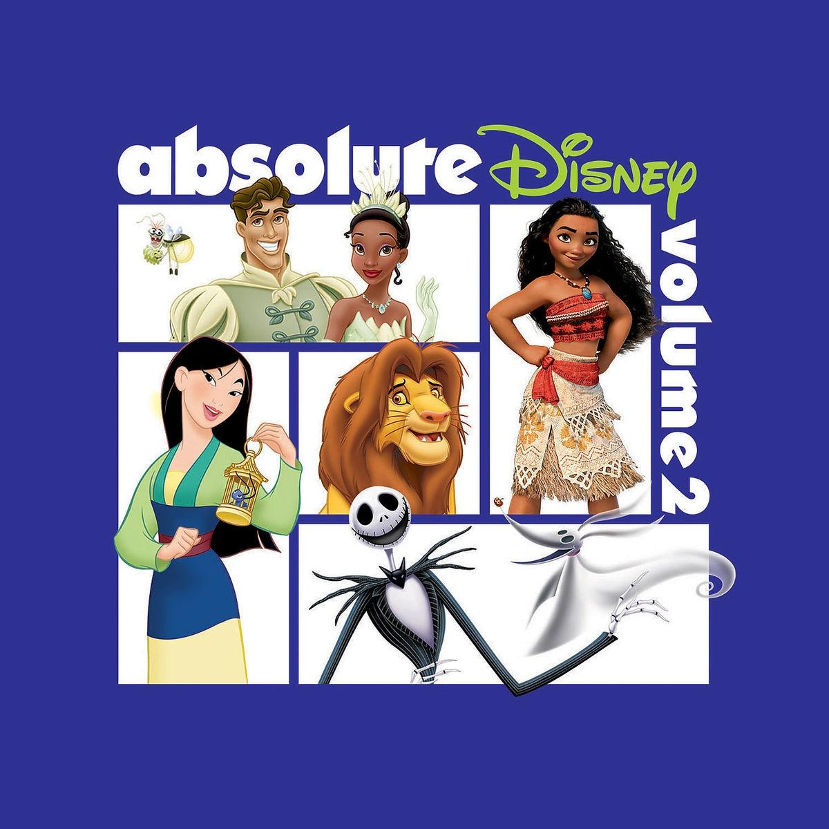Egy Disney válogatásalbum borítója rajzfilmfigurákkal, kék háttérrel.