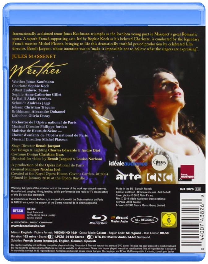 - KAUFMANN/KOCH/TEZIER/GILLET (Blu-ray) - Massenet: Werther