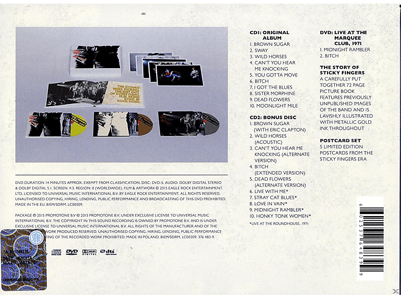 Thumbnail - The Rolling Stones - Sticky Fingers (Ltd Deluxe Boxset) (CD + DVD Video)