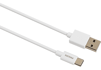 PHILIPS USB A USB C 1m Şarj Kablosu Beyaz