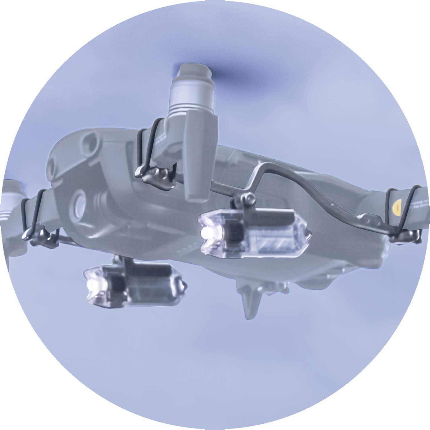 ROBOTERWERK neigbar DJI Air - Mavic LED für SELFIE Drohnen doppelte Dual: Beleuchtung Air Scheinwerfer Transparent Mavic 90 für Lumen,