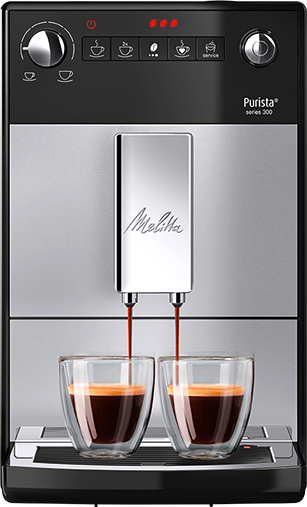 MELITTA Purista - Kaffeevollautomat (Schwarz/Silber)