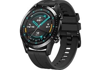 HUAWEI Watch GT 2 46mm Sport Smartwatch Fluorkautschuk, 140-210 mm, Matte Black