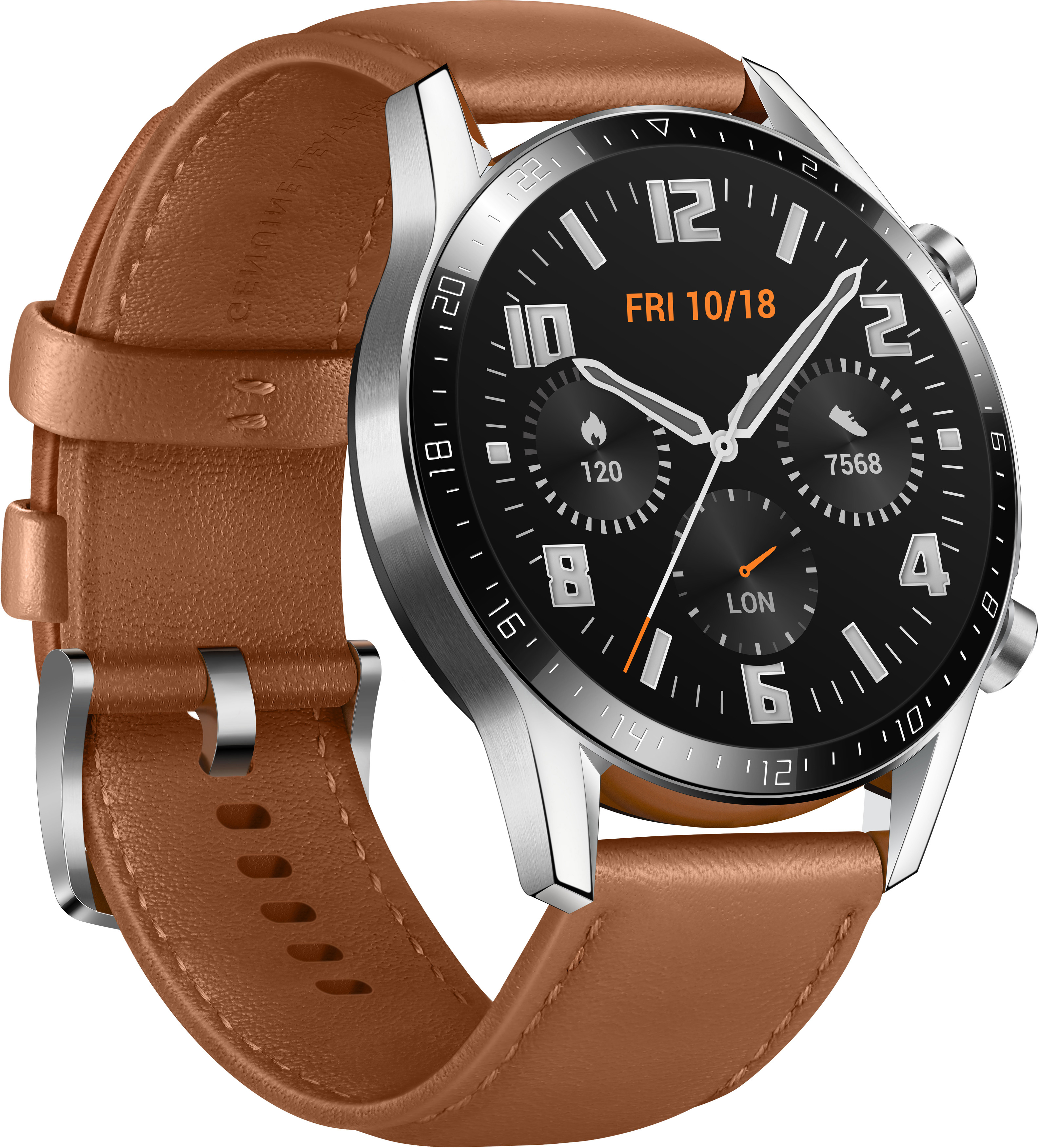mm, 46mm Leder, Smartwatch Braun 140-210 Classic/Pebble 2 Watch GT HUAWEI