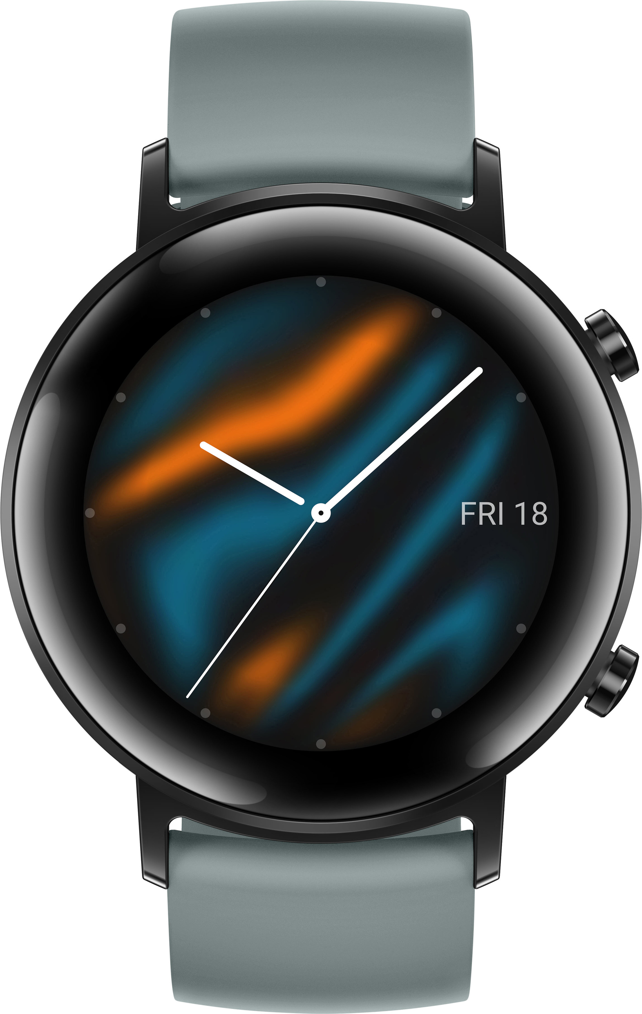 HUAWEI Watch GT 2 42mm Sport Smartwatch Fluorkautschuk, 130-200 mm, Blaugrau