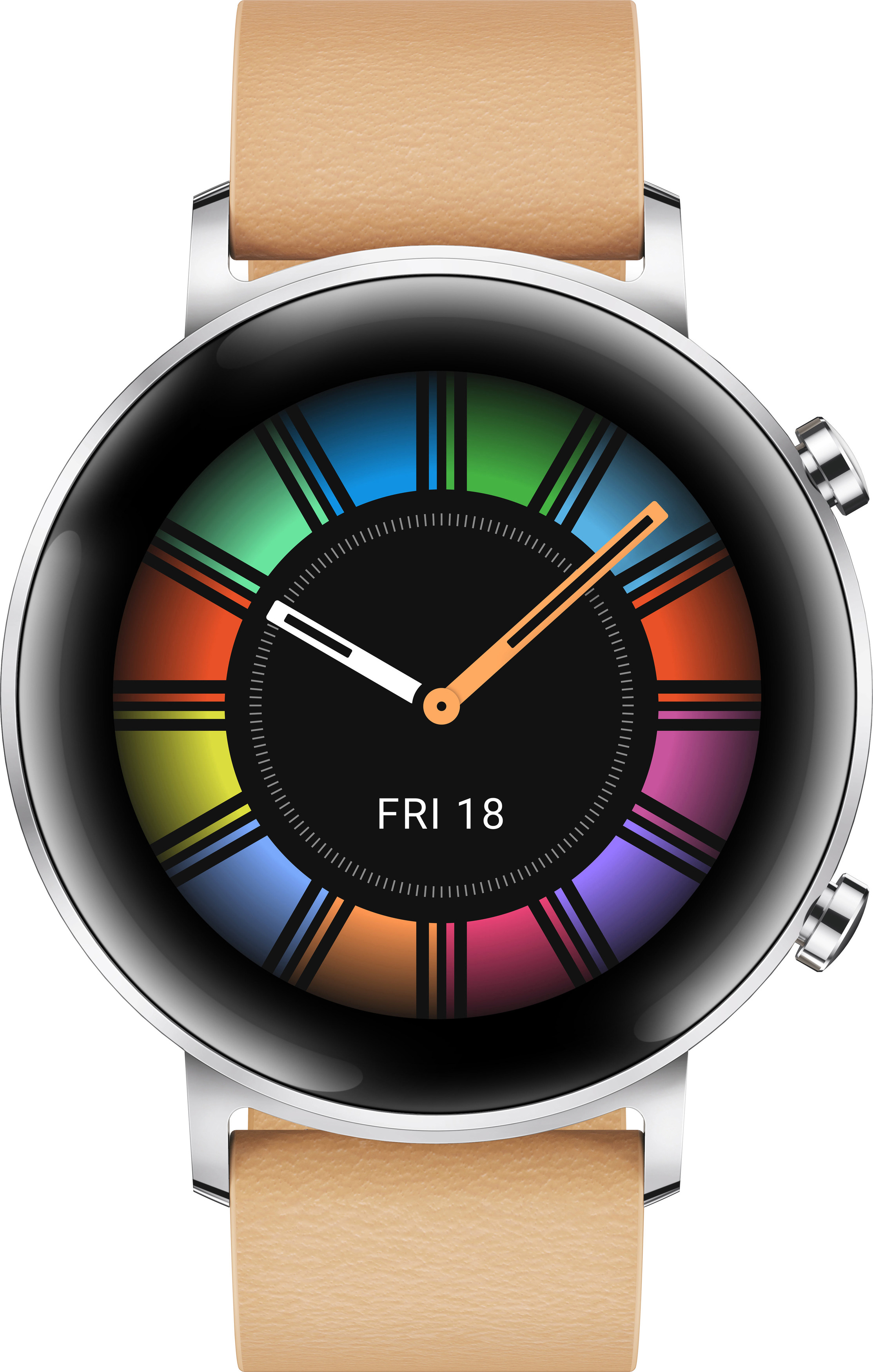 HUAWEI Watch GT 2 42mm Classic Smartwatch Leder, 130-200 mm, Beige
