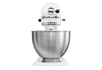 KITCHENAID 5K45SSEWH Küchenmaschine Weiß (Rührschüsselkapazität: 4,3 Liter, 250 Watt)