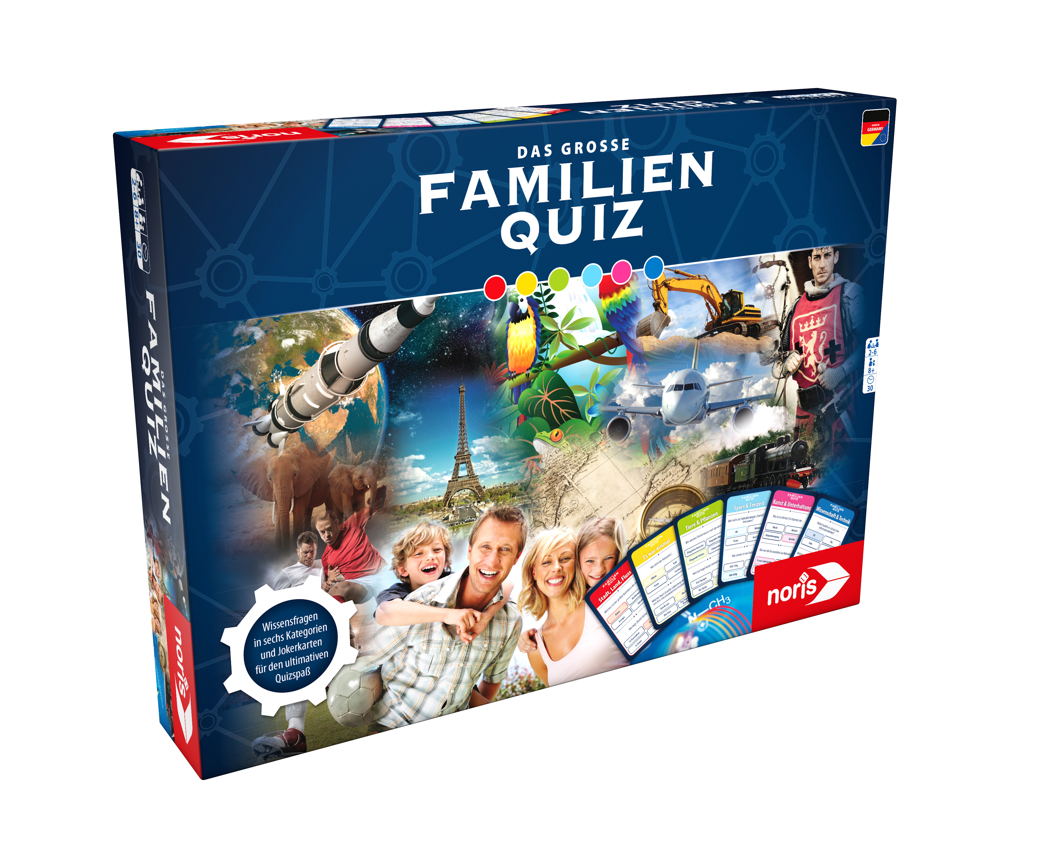 NORIS Das große Familienquiz Gesellschaftsspiel Mehrfarbig