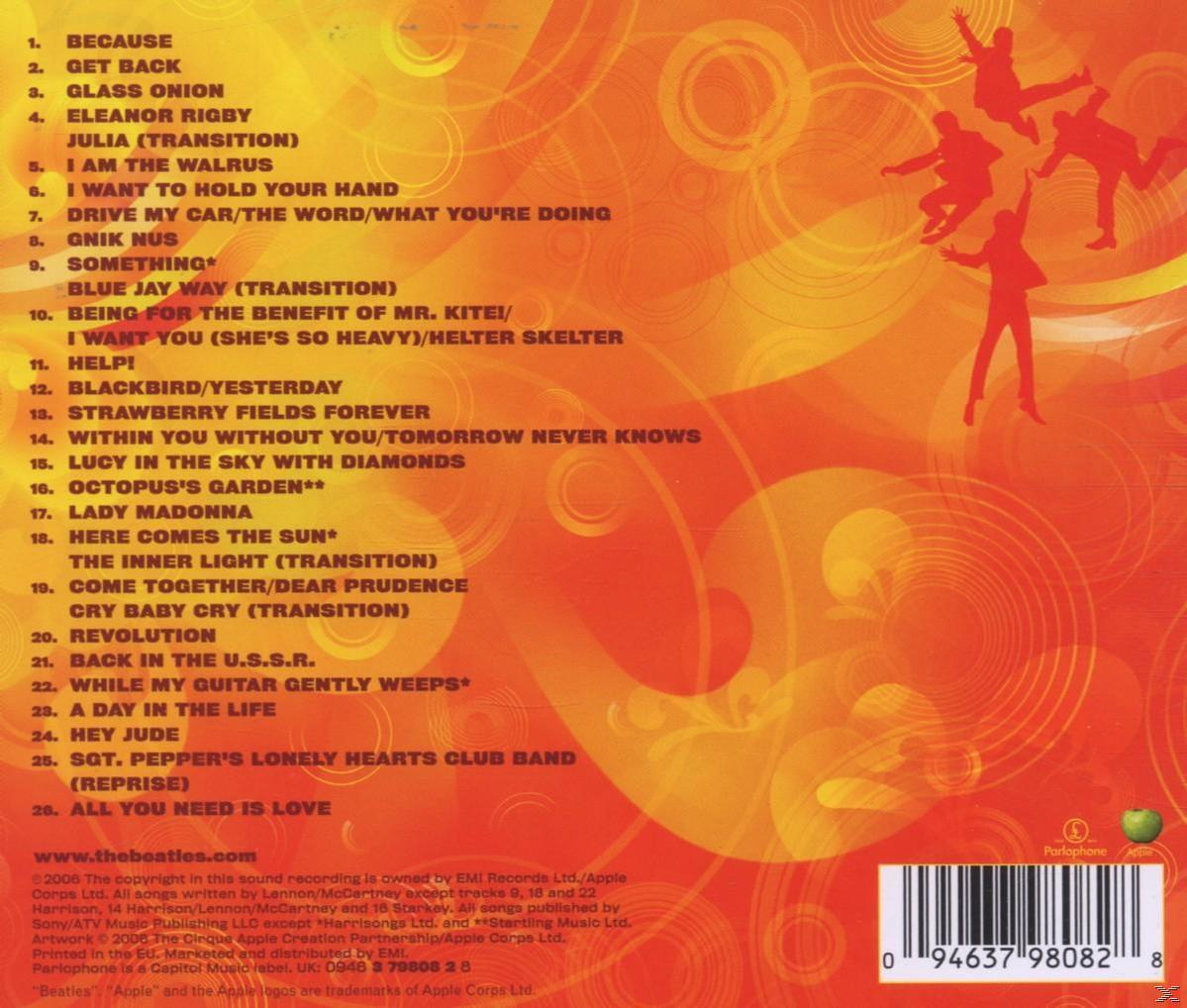 LP-hoes met songlist en silhouetten van vier springende mannen.