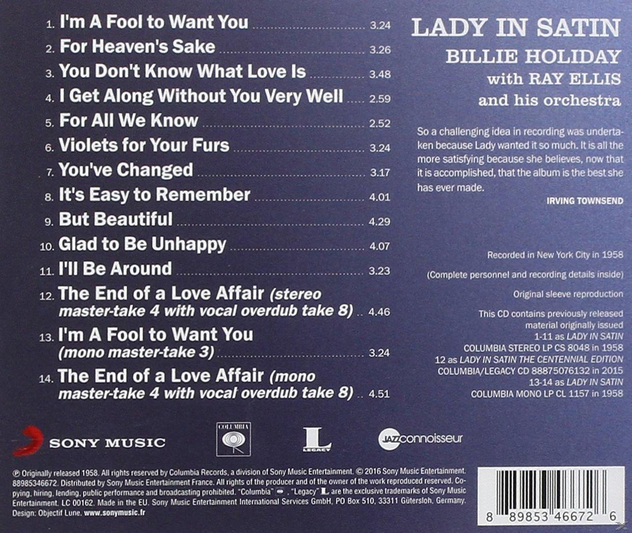 Billie Holiday, Ray Ellis - Lady In Satin  - (CD)