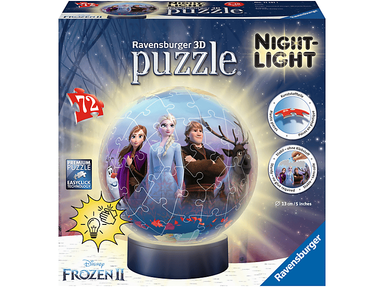 RAVENSBURGER Nachtlicht Frozen 2 3D Puzzle Mehrfarbig SATURN