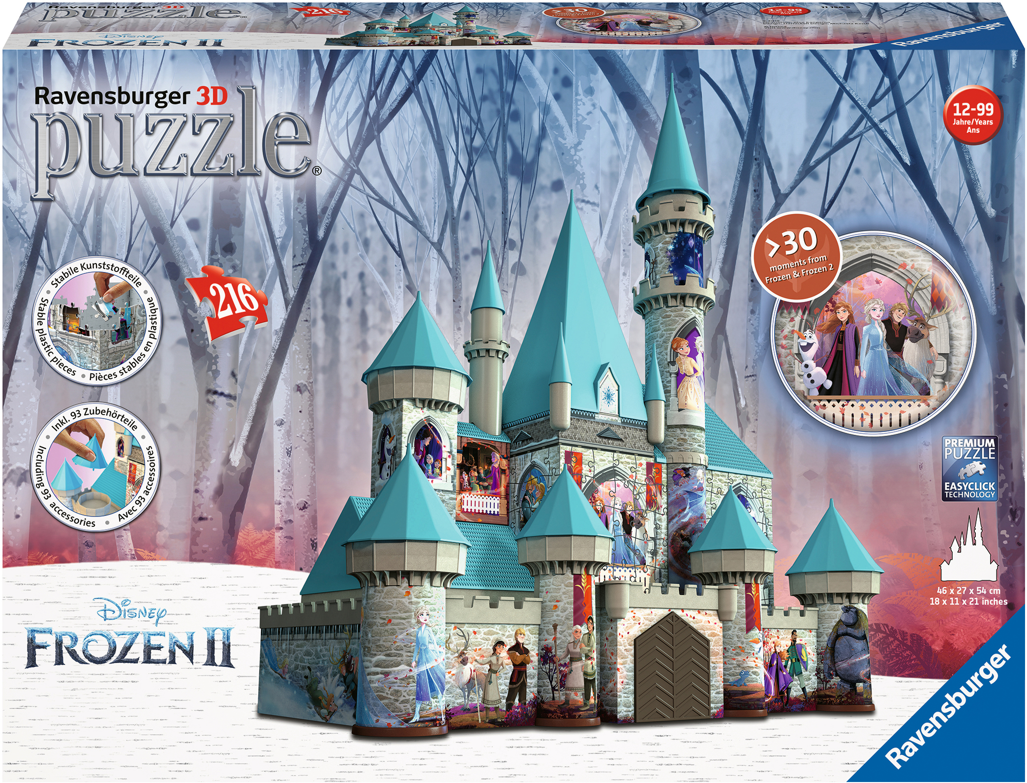 RAVENSBURGER Disney Frozen 2 Schloss 3D Puzzle Mehrfarbig