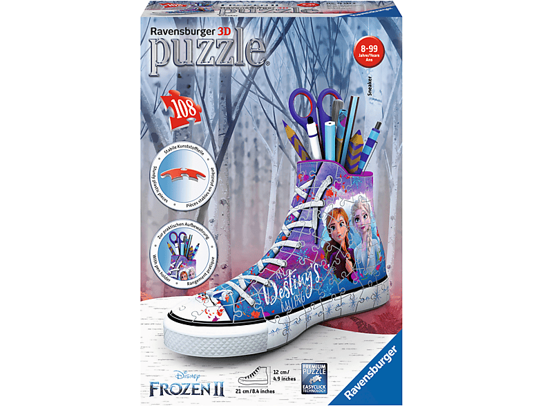 2 Puzzle Frozen Mehrfarbig RAVENSBURGER - Sneaker 3D