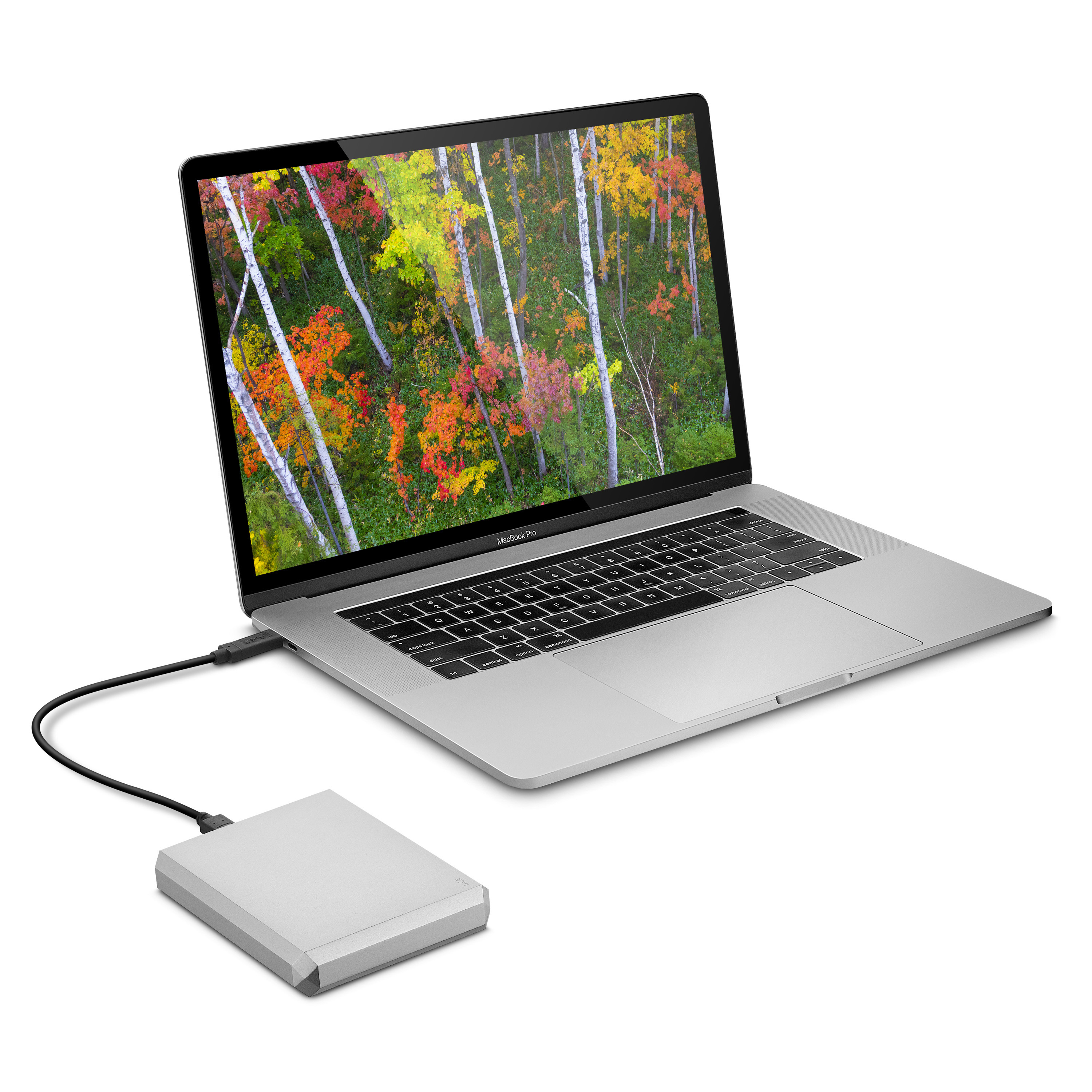 LACIE Mobile Drive USB-C Festplatte, 1 TB HDD, 2,5 Zoll, extern, Mond-Silber