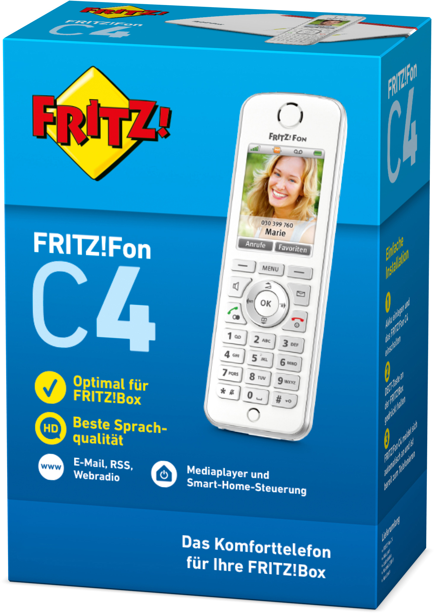 AVM FRITZ!Fon C4 Schnurloses Telefon (DECT), Weiß