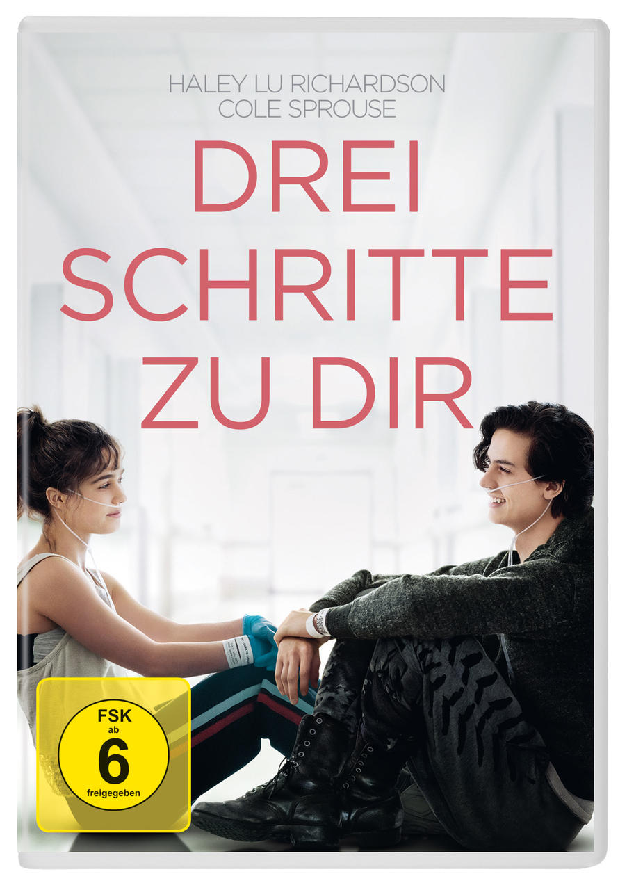 DVD-Cover: Ein Paar im Krankenhaus. Titel: Drei Schritte zu Dir. (Drei Schritte zu Dir).
