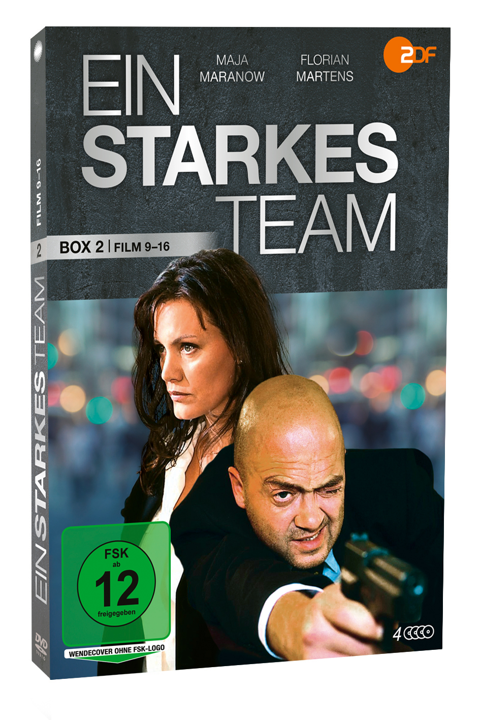 DVD-Hülle. Ein Mann zielt mit einer Waffe. Eine Frau steht hinter ihm.