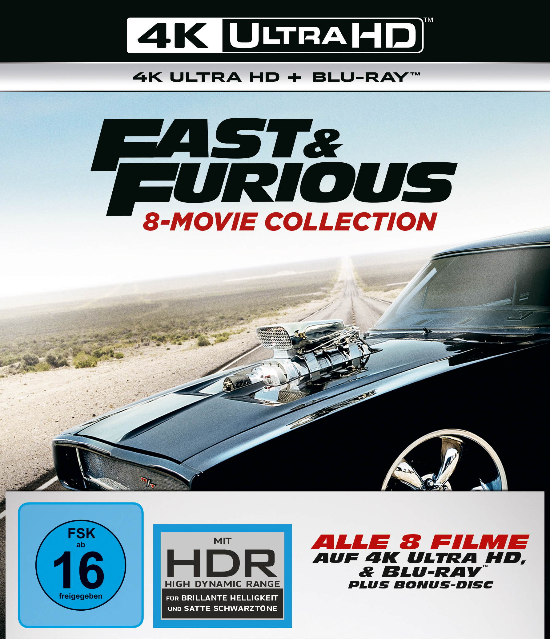 Fast & Furious 8-Movie Collection 4K UHD Exklusiv 4K Ultra HD Blu-ray ...