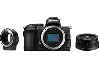 NIKON Z 50 Body + NIKKOR Z DX 16-50 mm 1:3.5-6.3 VR + Adaptateur pour monture FTZ - Appareil photo à objectif interchangeable Noir