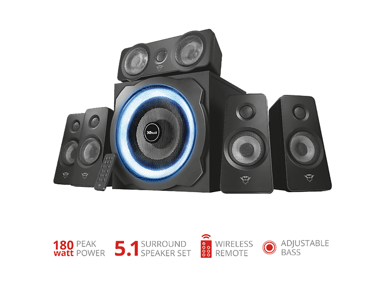 TRUST PC Lautsprecher GXT 658 Tytan 5.1 Surround System; Surround-Lautsprechersetsystem — Foto 2 von 5