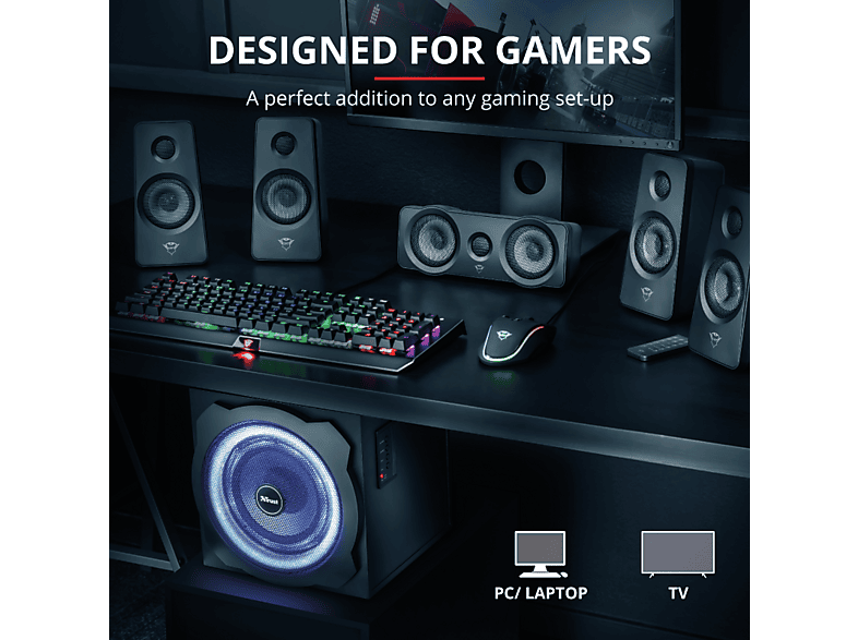 TRUST PC Lautsprecher GXT 658 Tytan 5.1 Surround System; Surround-Lautsprechersetsystem — Foto 5 von 5
