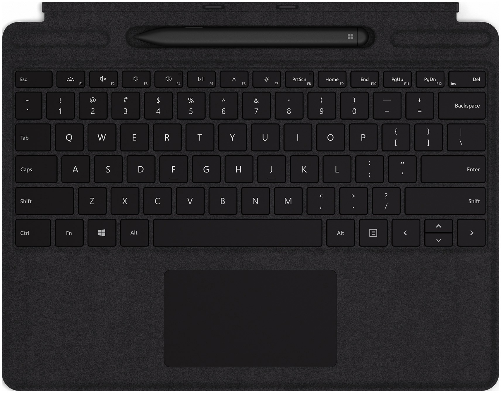 MICROSOFT Surface Pro Tastatur im Bundle X Pen Slim mit Stift mit Signature Schwarz Keyboard