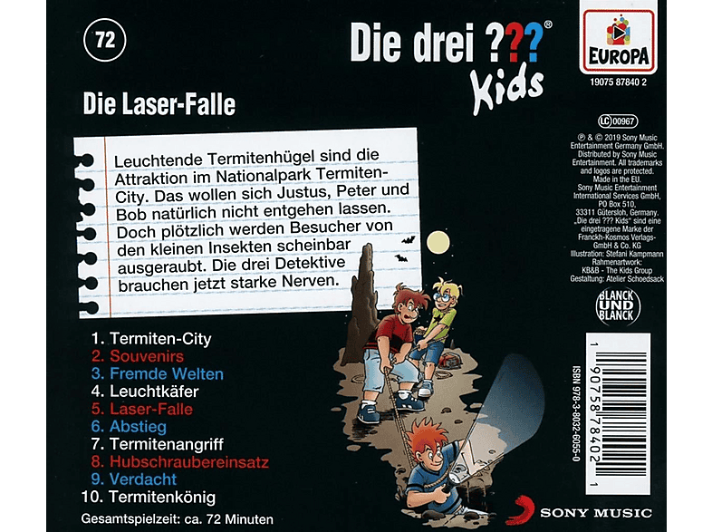 Thumbnail - Die Drei ??? Kids - 072/Die Laser-Falle (CD)