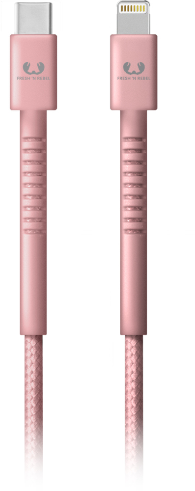 FRESH N REBEL USB-C-kabel - Lightning Fabriq 1.5 m Dusty Pink (2CLC150DP)