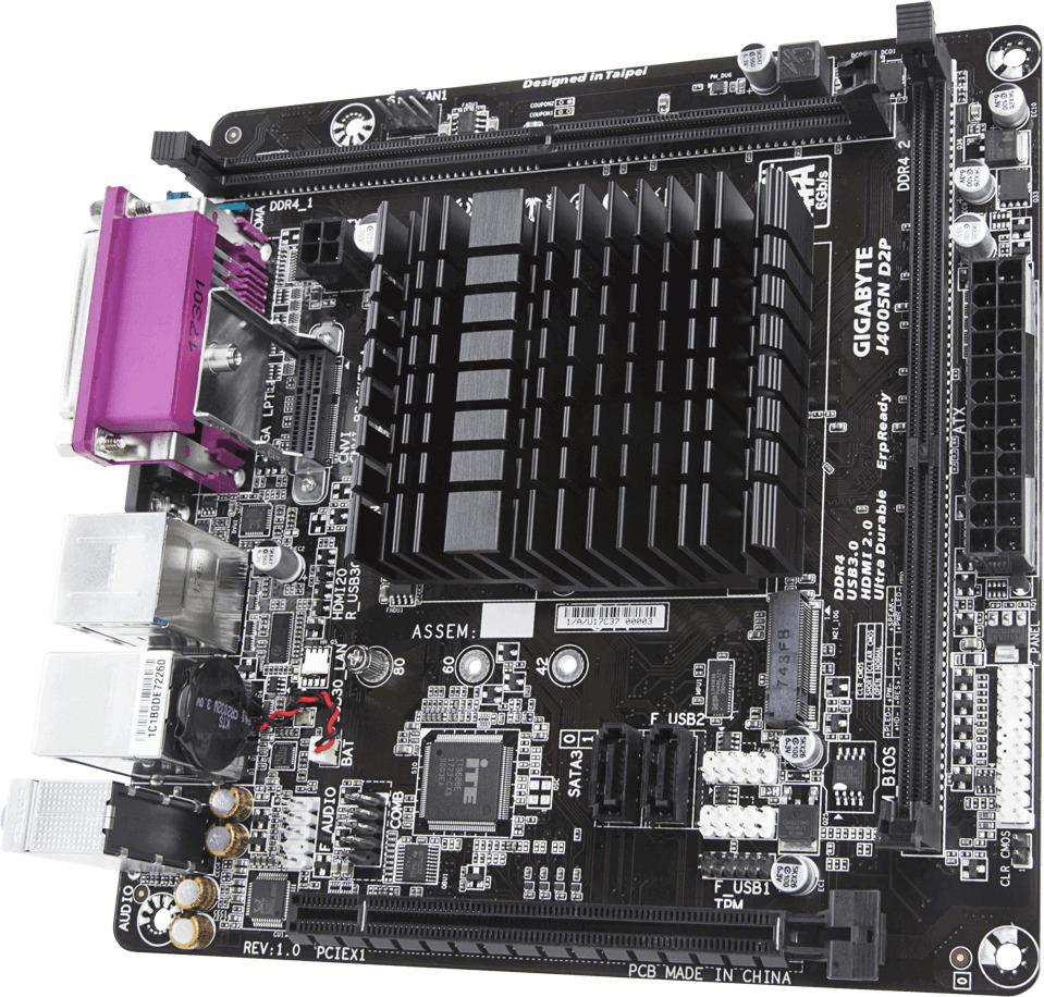 GIGABYTE J4005N D2P Mainboard Mehrfarbig