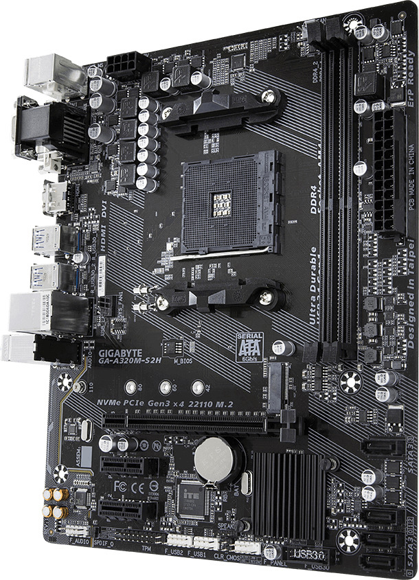 GIGABYTE GA-A320M-S2H Mainboard Mehrfarbig