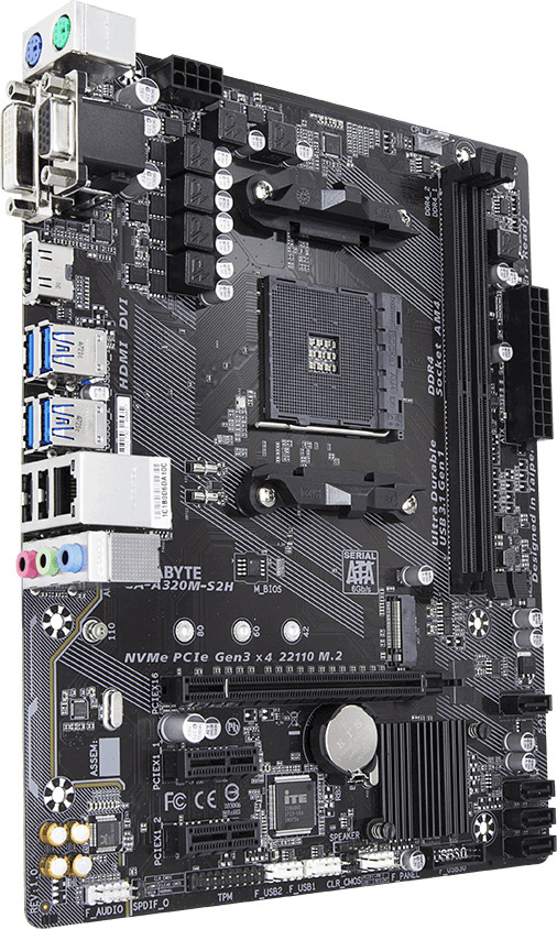 GIGABYTE GA-A320M-S2H Mainboard Mehrfarbig