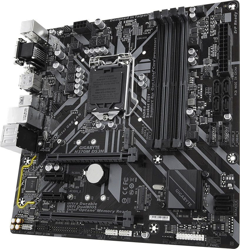 GIGABYTE H370M DS3H Mainboard Mehrfarbig