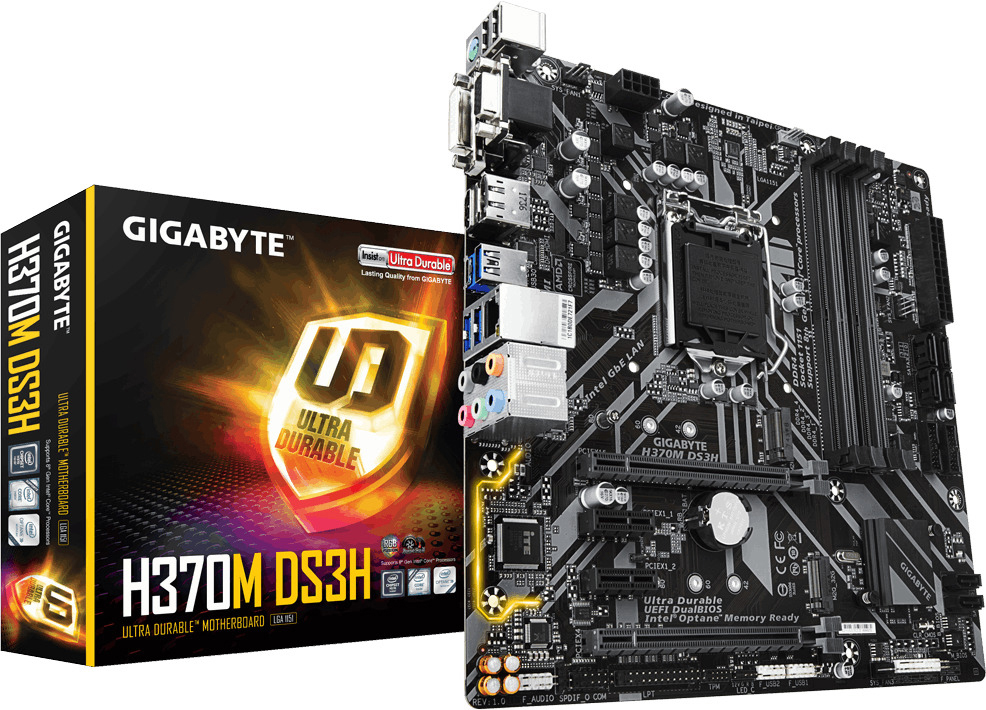 GIGABYTE H370M DS3H Mainboard Mehrfarbig