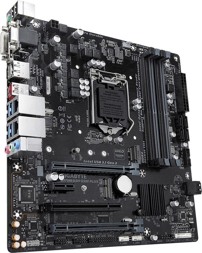 GIGABYTE Q370M D3H GSM PLUS Mainboard Mehrfarbig