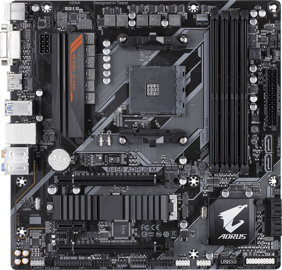 GIGABYTE B450 AORUS M Mainboard Mehrfarbig