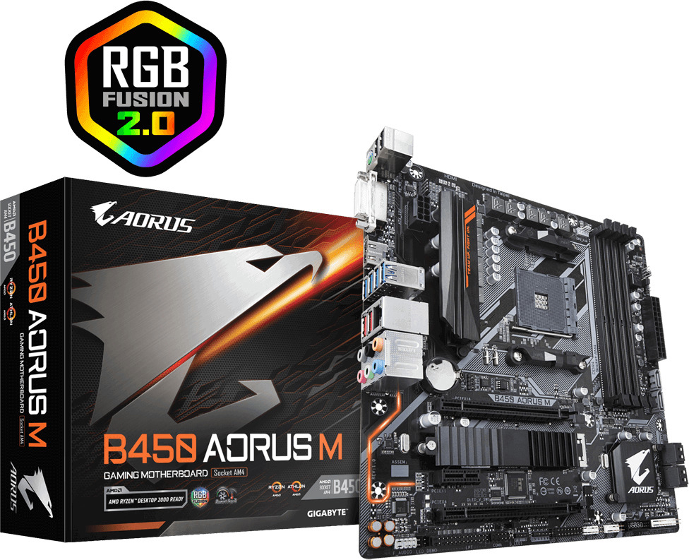 GIGABYTE B450 AORUS M Mainboard Mehrfarbig