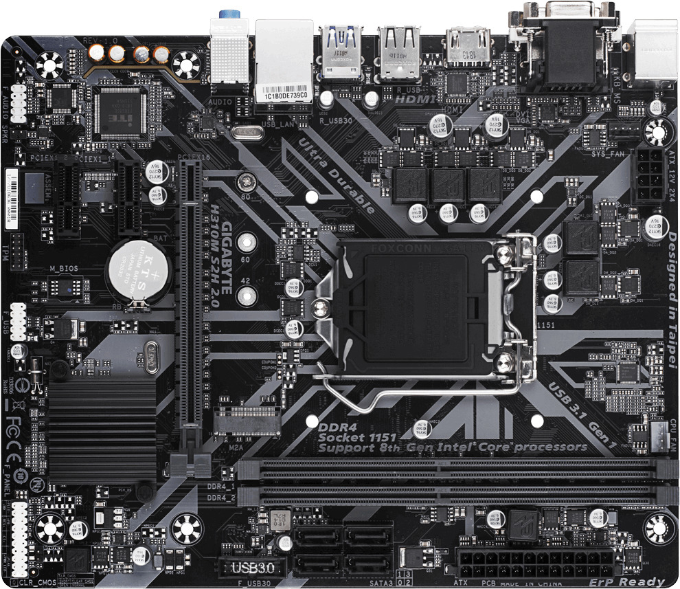 GIGABYTE H310M S2H 2.0 Mainboard Mehrfarbig