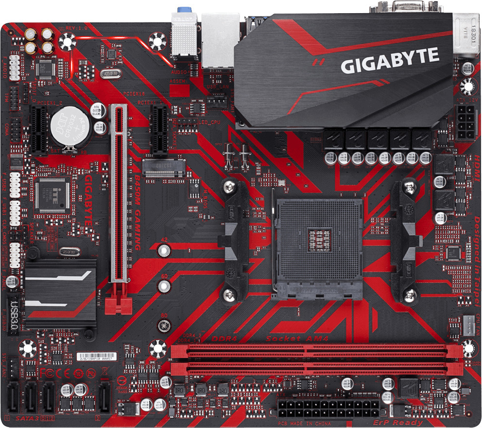 GIGABYTE B450M GAMING Mainboard Mehrfarbig