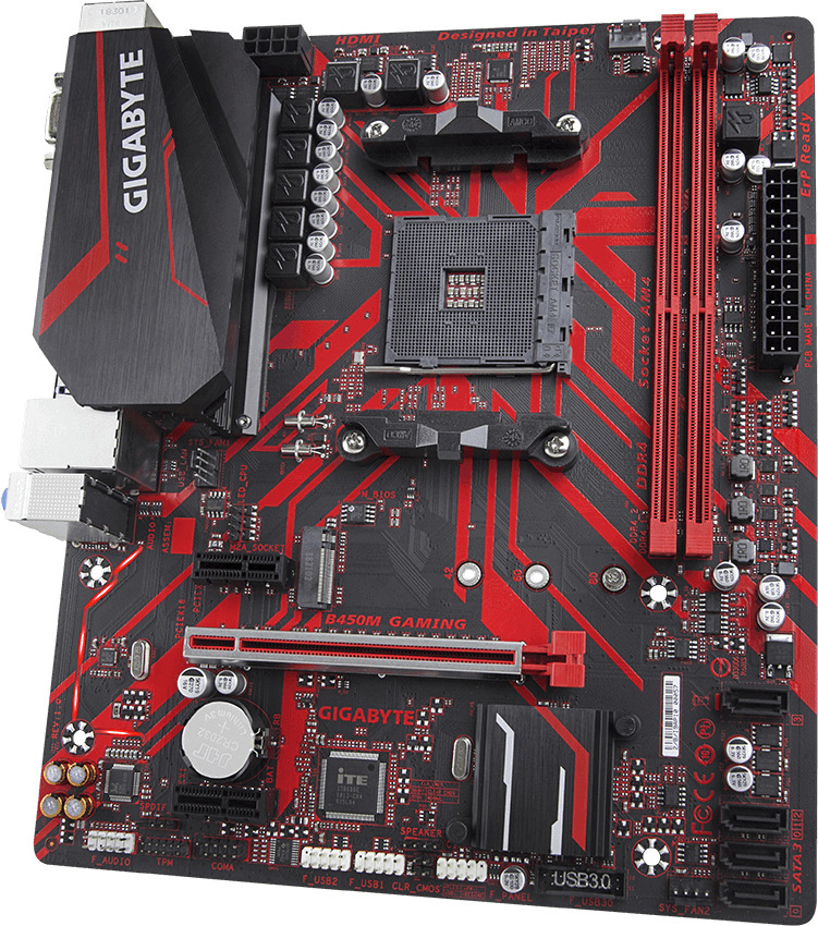 GIGABYTE B450M GAMING Mainboard Mehrfarbig