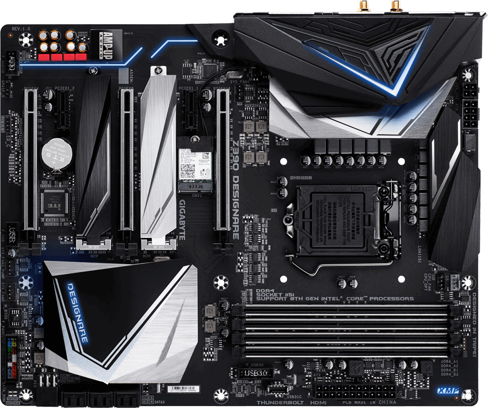 GIGABYTE Z390 DESIGNARE Mainboard Mehrfarbig