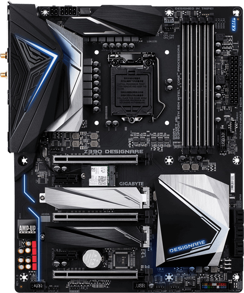 GIGABYTE Z390 DESIGNARE Mainboard Mehrfarbig