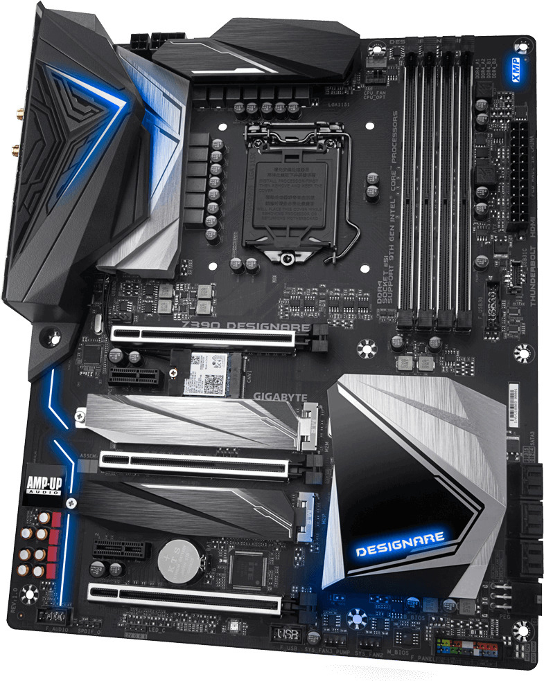 GIGABYTE Z390 DESIGNARE Mainboard Mehrfarbig