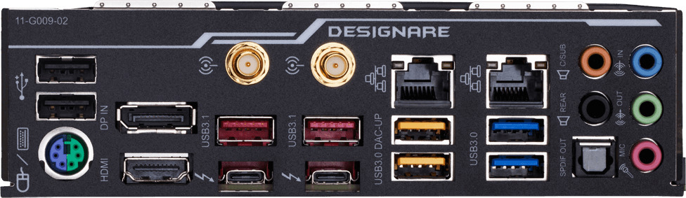 GIGABYTE Z390 DESIGNARE Mainboard Mehrfarbig