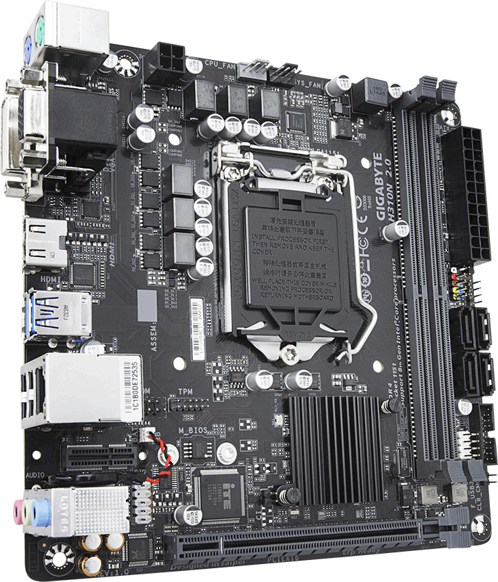 GIGABYTE H310N 2.0 Mainboard Mehrfarbig