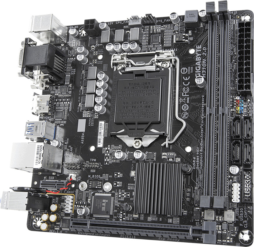 GIGABYTE H310N 2.0 Mainboard Mehrfarbig
