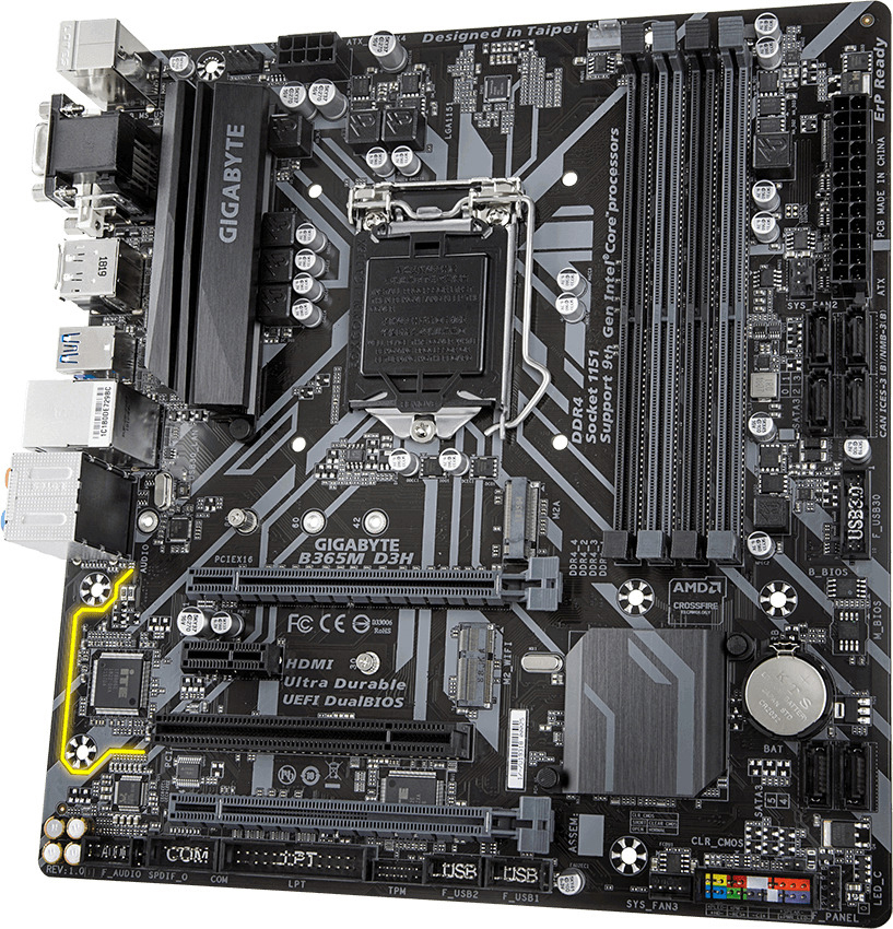 GIGABYTE B365M D3H Mainboard Mehrfarbig